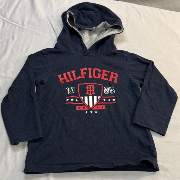 Tommy Hilfiger - Dark Blue Hoodie with Red Accents - Picture 1 of 3